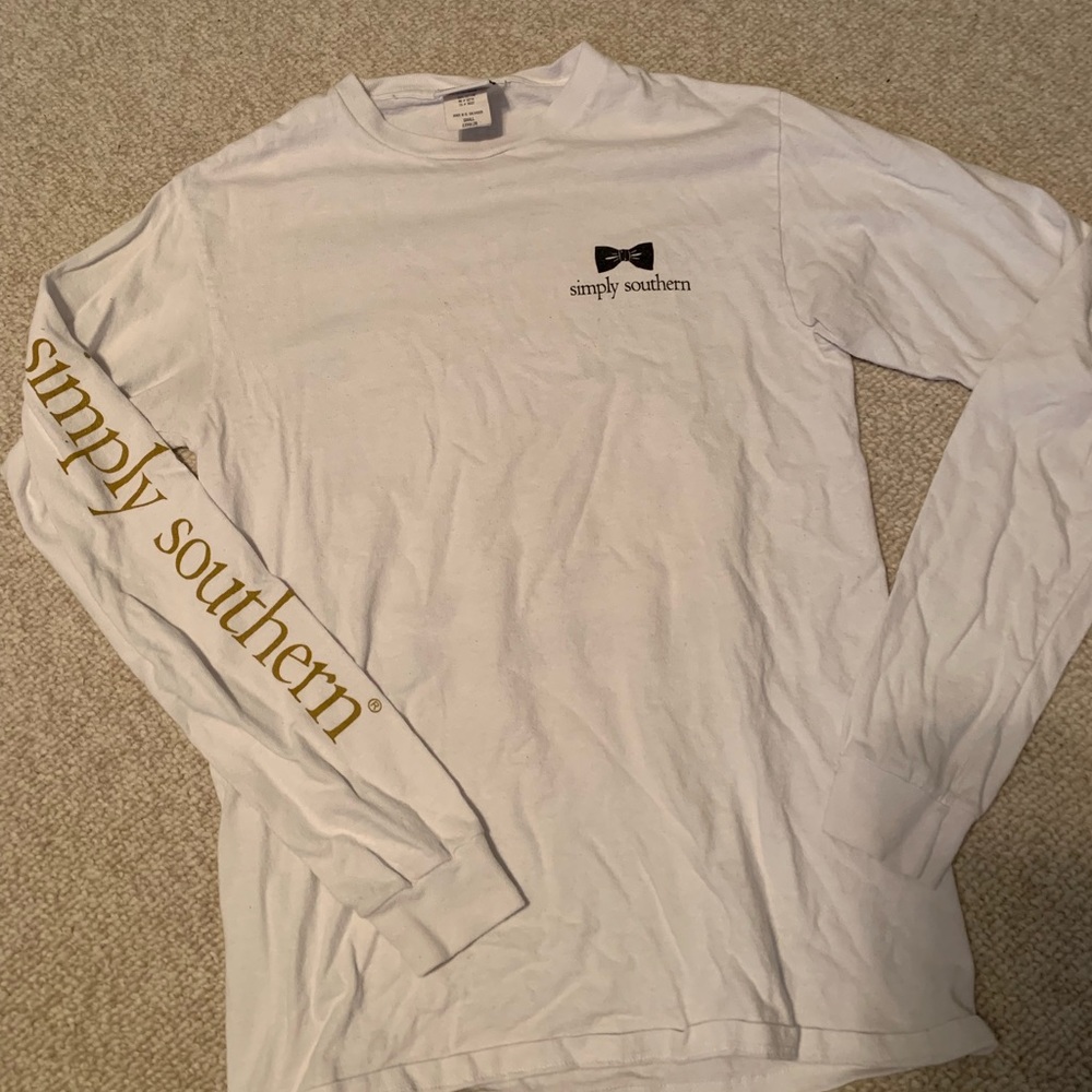 White Simply Southern long sleeve pineapple shirt